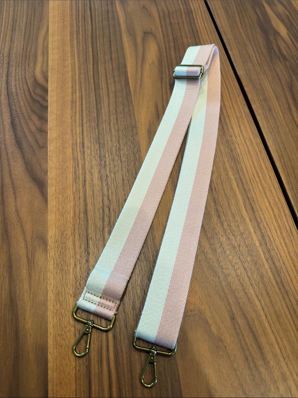 Madewell Striped Pink & Cream Adjustable Crossbody Bag Strap - never used